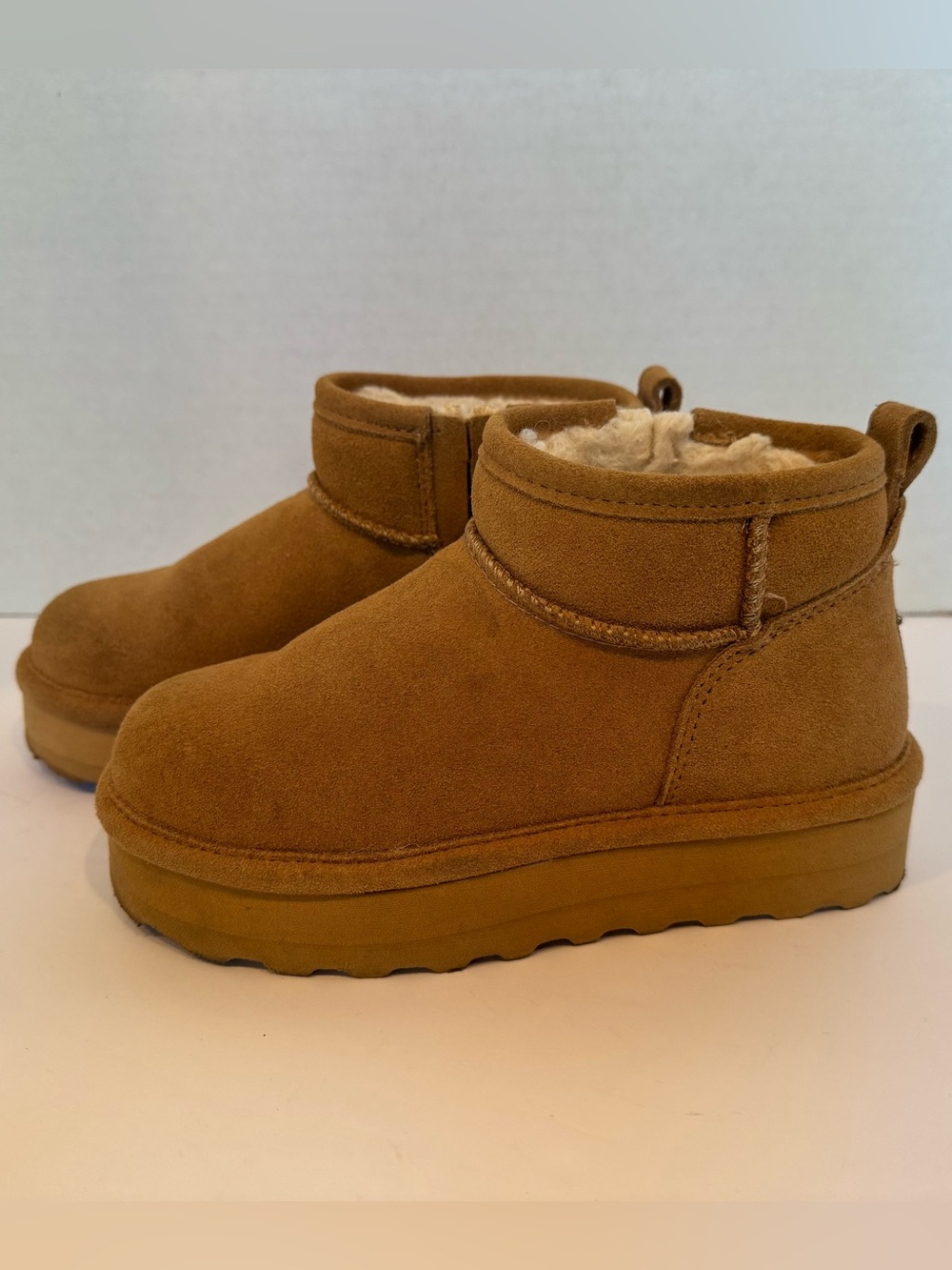 Bearpaw Kids Retro Shorty Boots - Tan Size 2